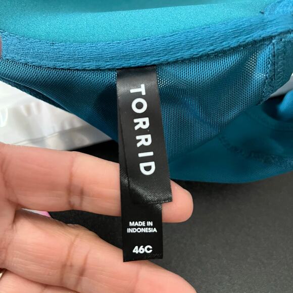Torrid TShirt Lightly Lined Smooth Ultimate Smoothing Bra Dark Turquoise 46C New - Picture 6 of 6